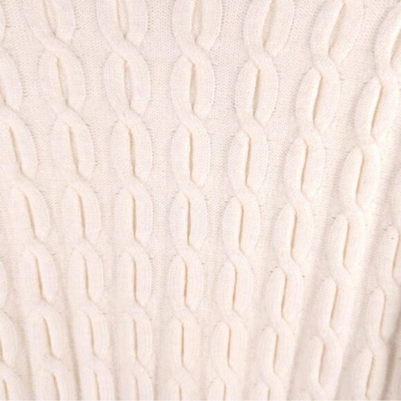 NWT JASON WU Cable Knit Rib Hem & Cuffs Pullover Sweater Ivory JW453000 LARGE - Picture 8 of 11